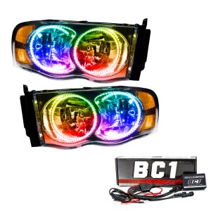 Dodge Ram Headlight Assembly - ORACLE Lighting - ColorSHIFT w/ BC1 Controller - `02-`05
